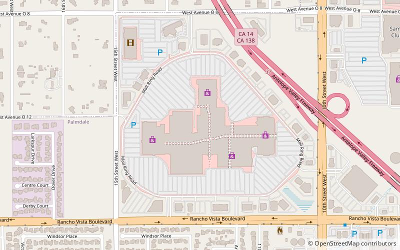 Antelope Valley Mall location map
