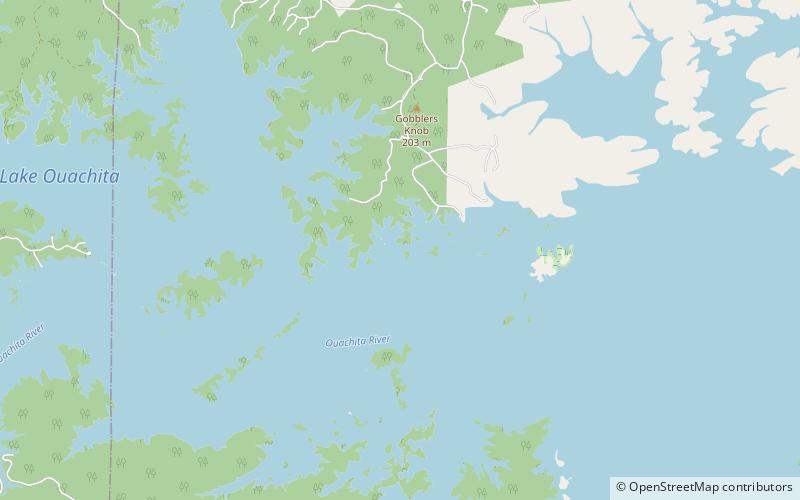 Lake Ouachita location map