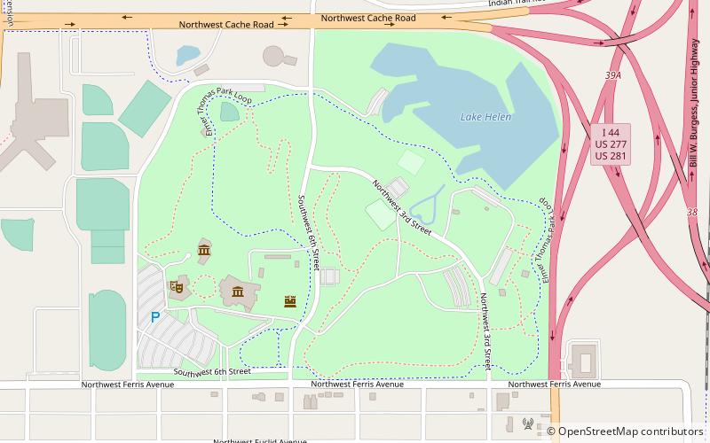 elmer thomas park lawton location map