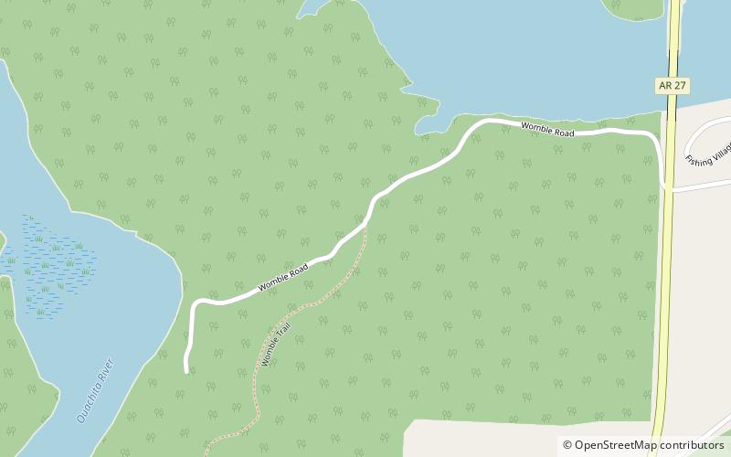 womble trail foret nationale douachita location map