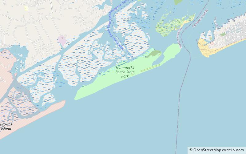 Hammocks Beach State Park location map