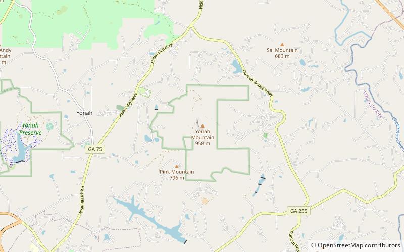 Yonah Mountain location map