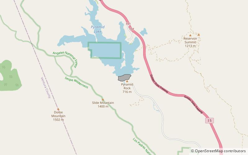 Pyramid Dam location map
