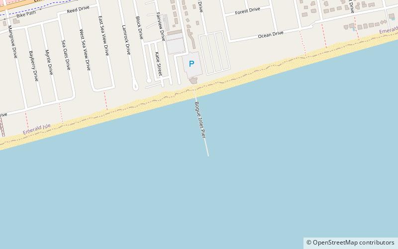 Bogue Inlet Fishing Pier location map
