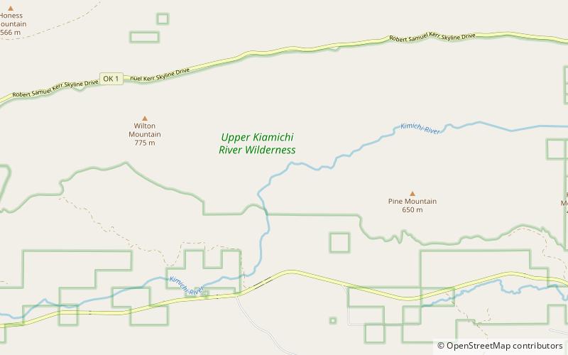 Upper Kiamichi River Wilderness location map