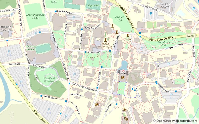 clemson university historic district ii location map