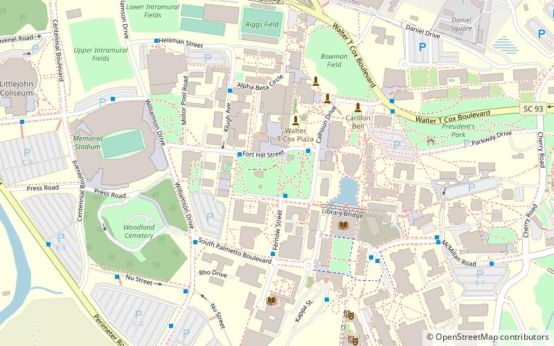 Université de Clemson location map