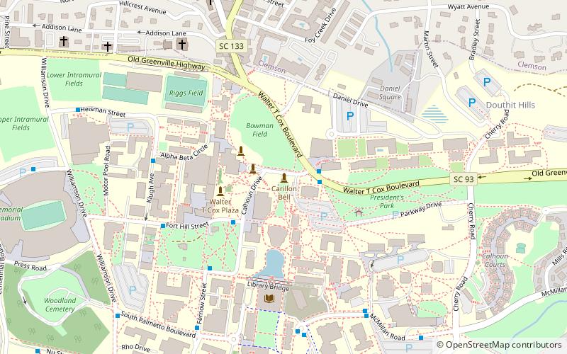 carillon garden clemson location map
