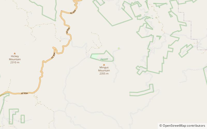 Mingus Mountain location map