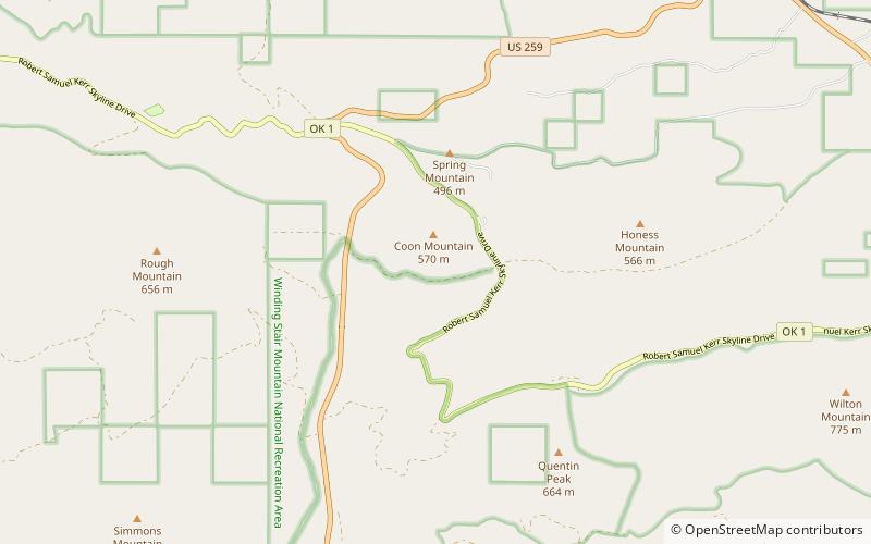 robert s kerr arboretum ouachita national forest location map