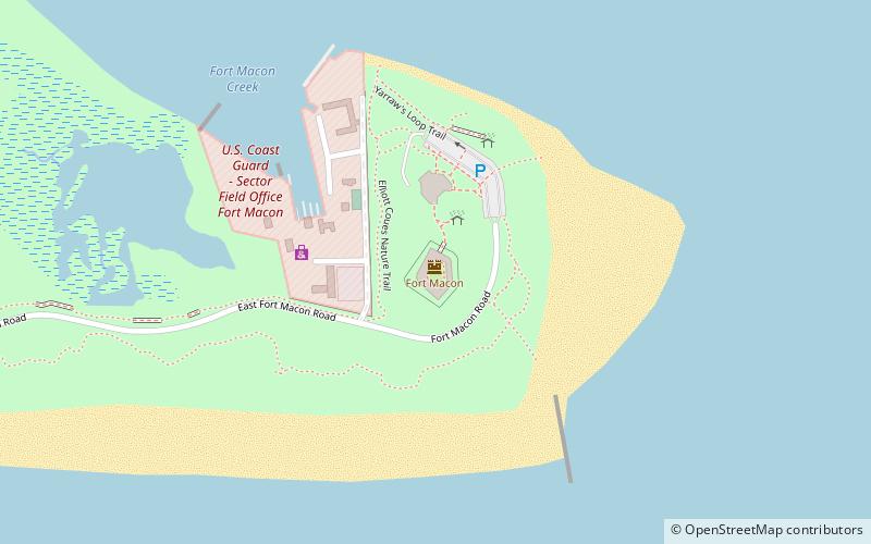 Friends of Fort Macon location map