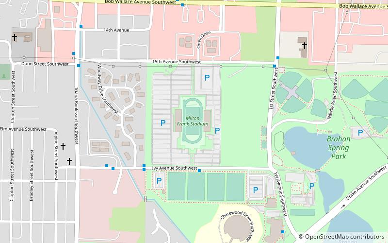 Milton Frank Stadium location map