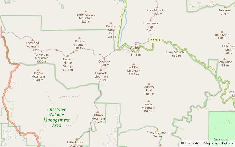 Raven Cliff Falls location map