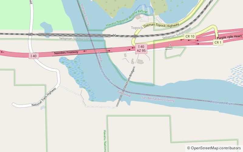 Old Trails Bridge location map
