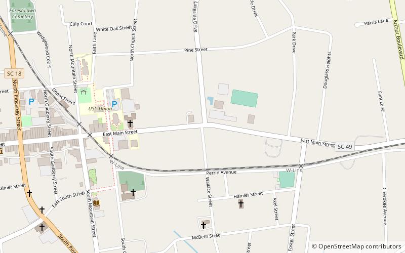 East Main Street–Douglass Heights Historic District location map