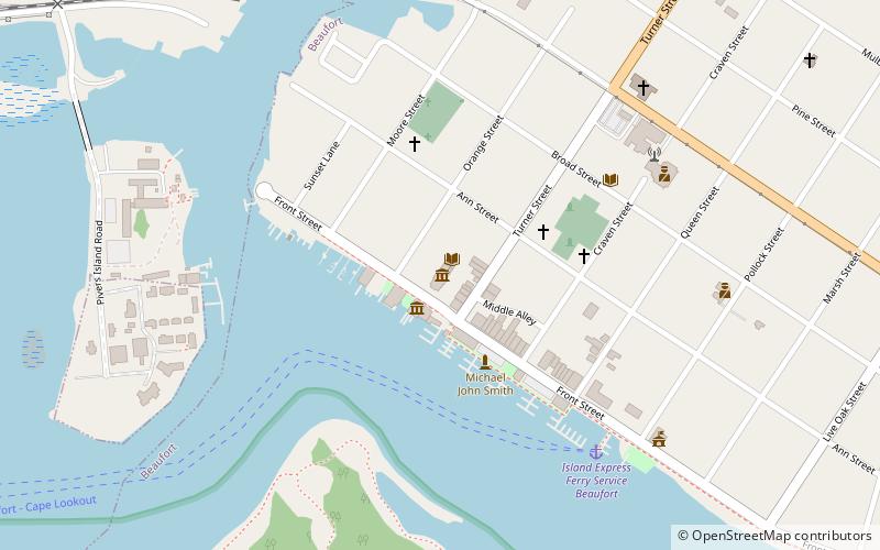 Musées maritimes de Caroline du Nord location map