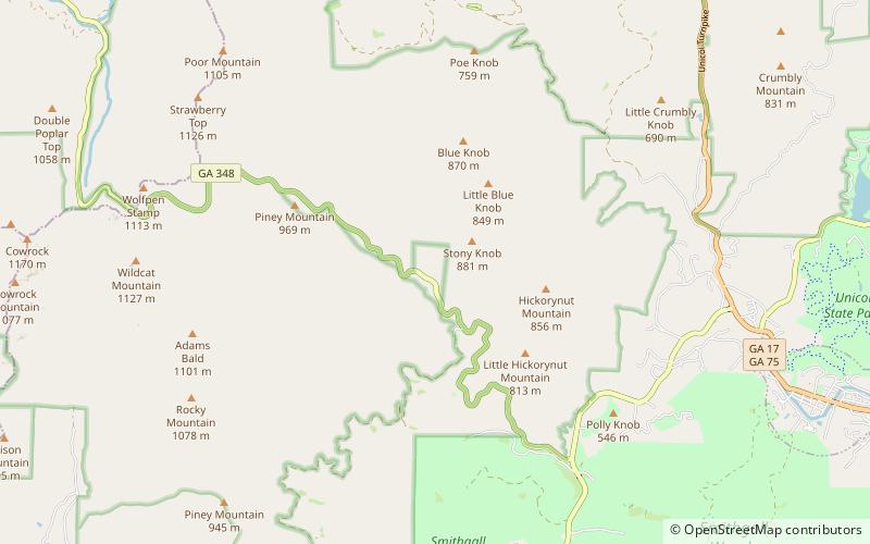 dukes creek helen location map