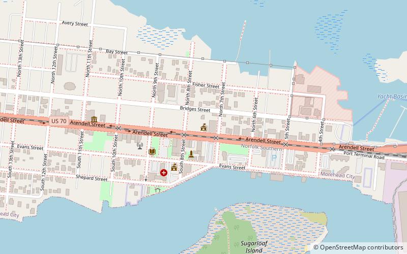 Morehead City Ferry Service location map