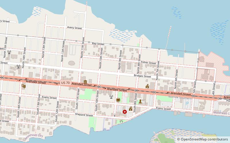 Morehead City Historic District location map