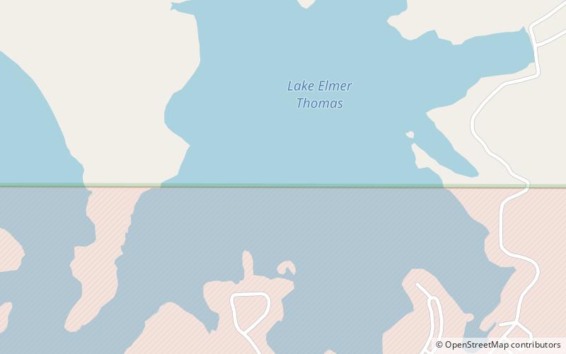 Elmer Thomas Lake location map