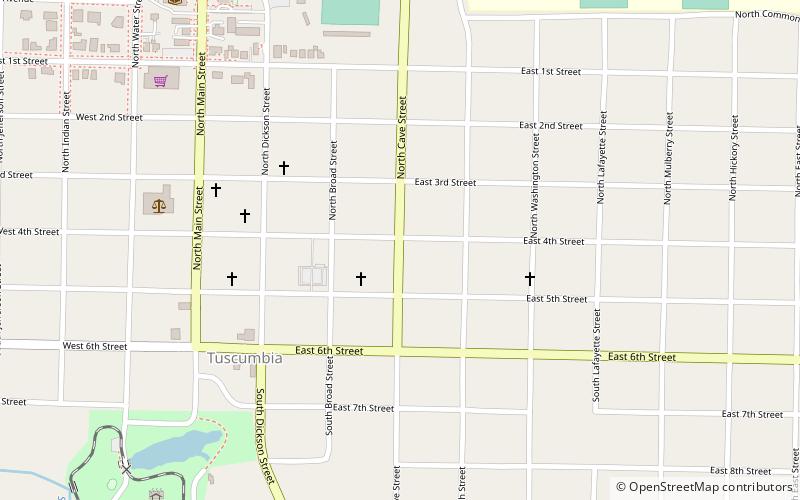 Tuscumbia Historic District location map