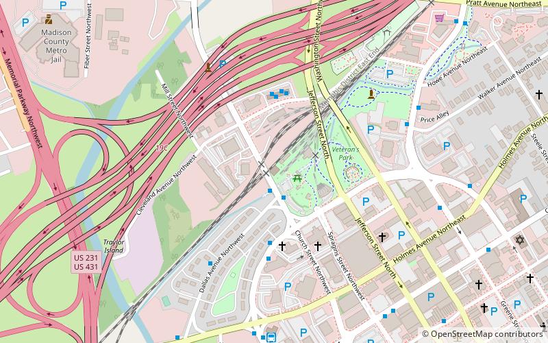 Historic Huntsville Depot location map