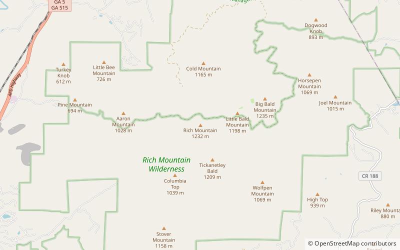 Rich Mountain location map