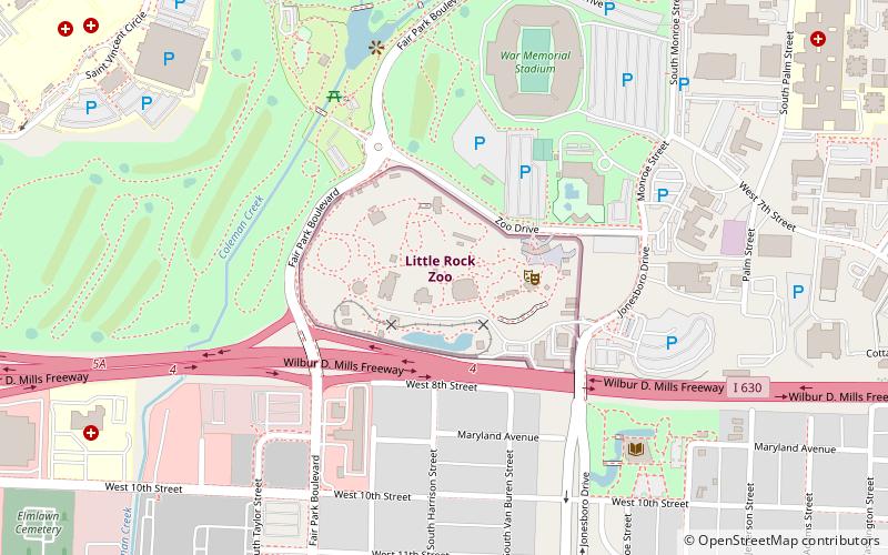 little rock zoo location map