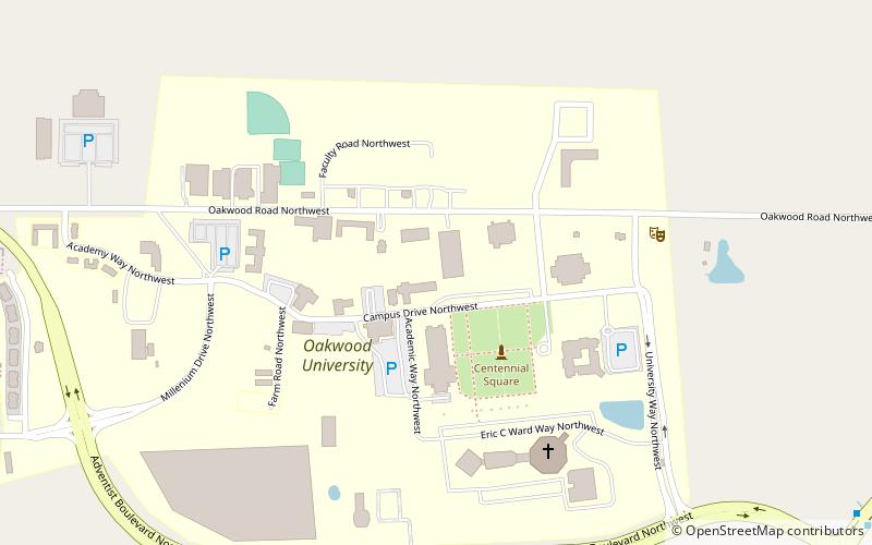 Oakwood University location map