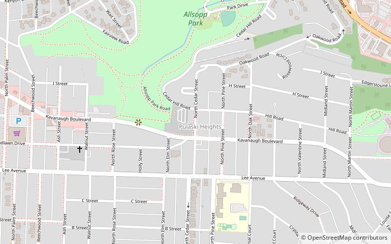 Pulaski Heights location map