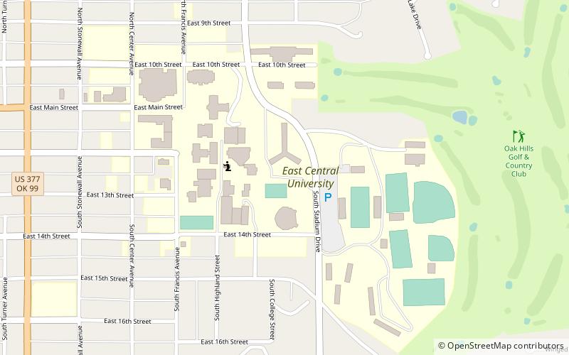 East Central University location map
