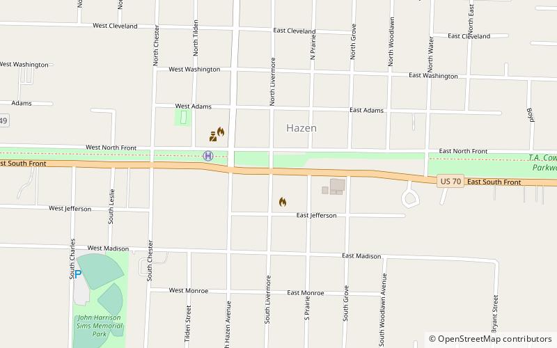 Hazen Public Library location map