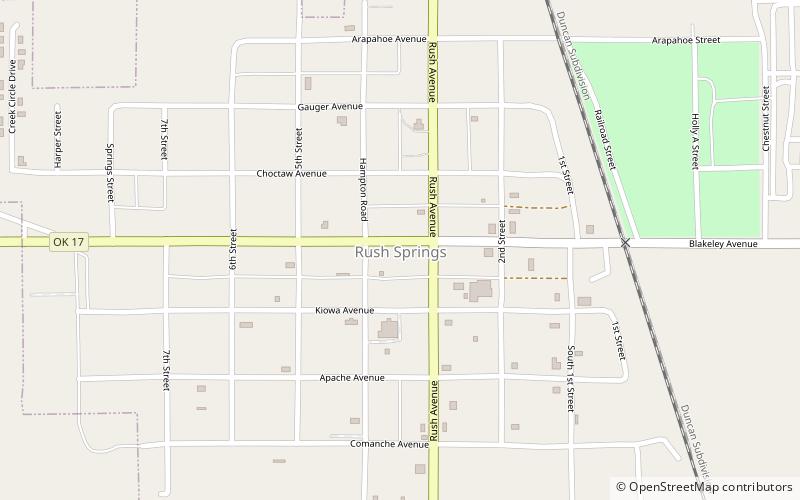 Rush Springs location map