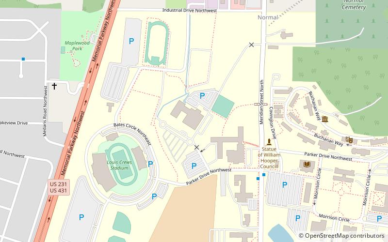Elmore Gymnasium location map
