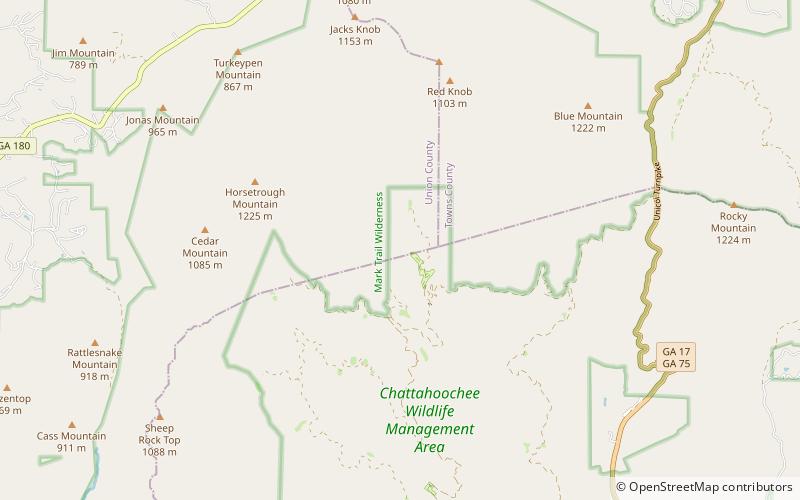 Horsetrough Falls location map