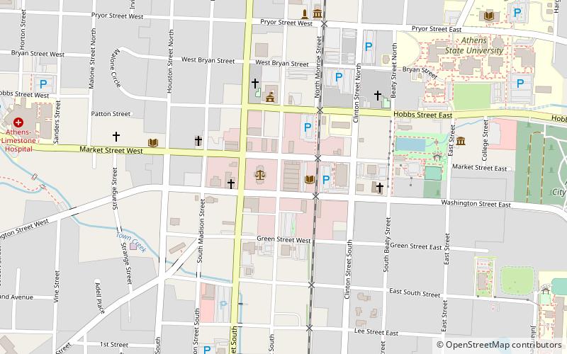 Athens Courthouse Square Commercial Historic District location map