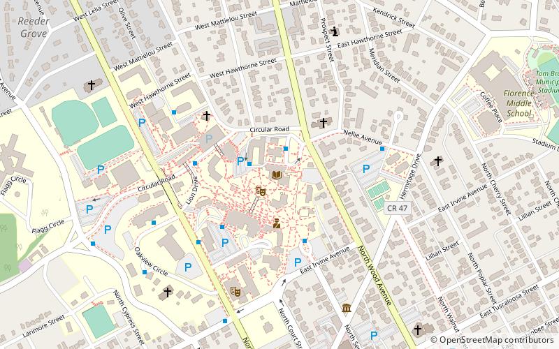 UNA Collier Library location map