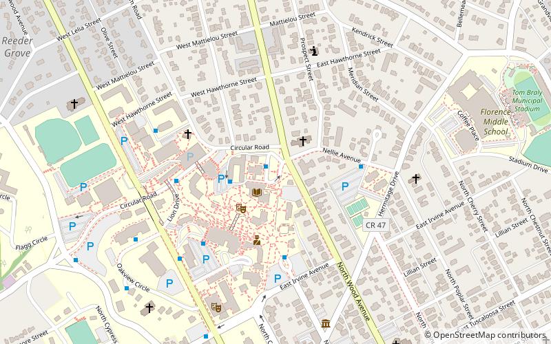 Wesleyan Hall location map