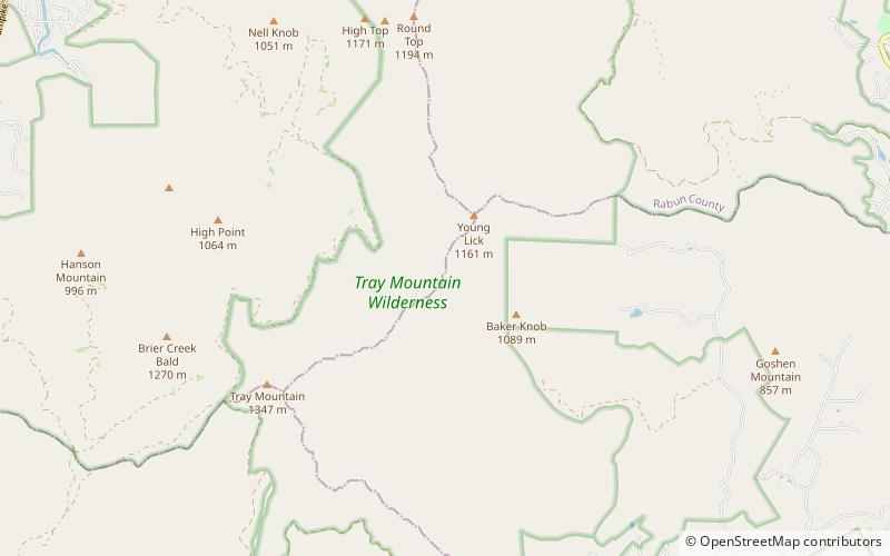 Tray Mountain location map
