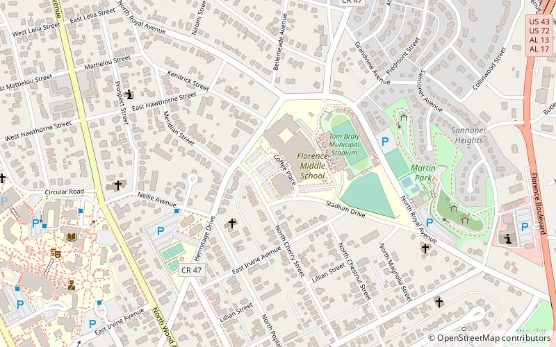 Braly Municipal Stadium location map