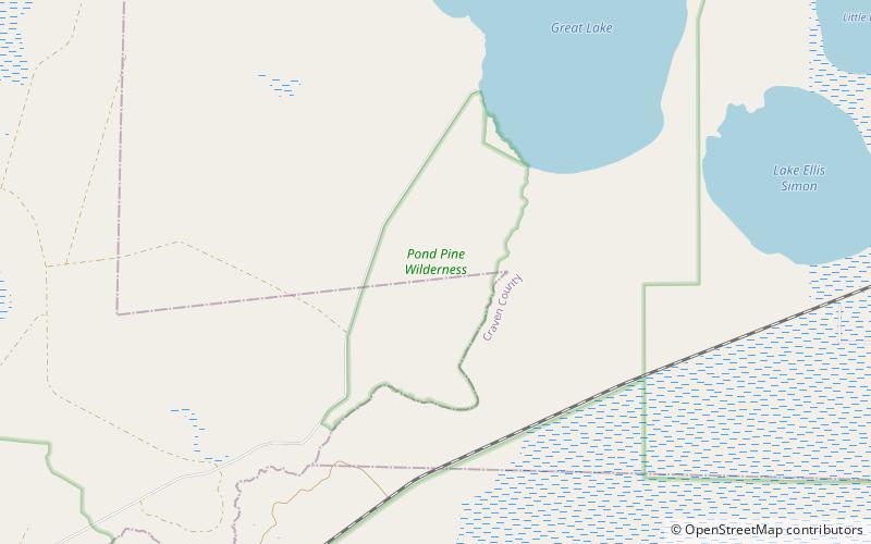 pond pine wilderness foret nationale de croatan location map