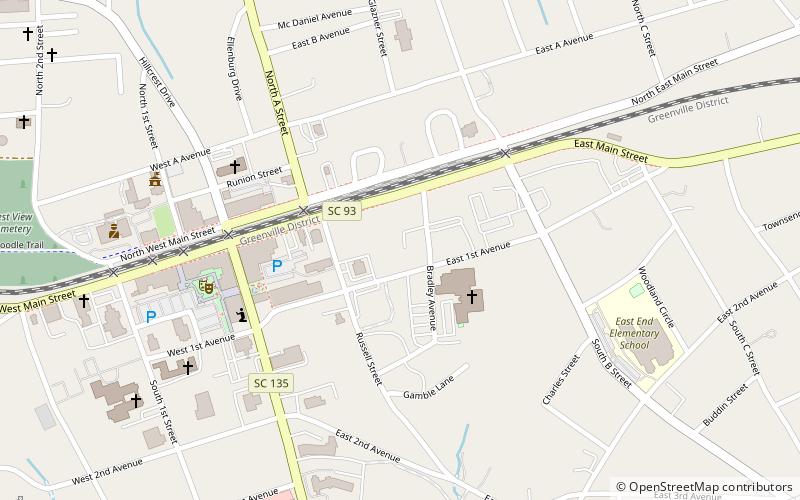 Easley High School Auditorium location map