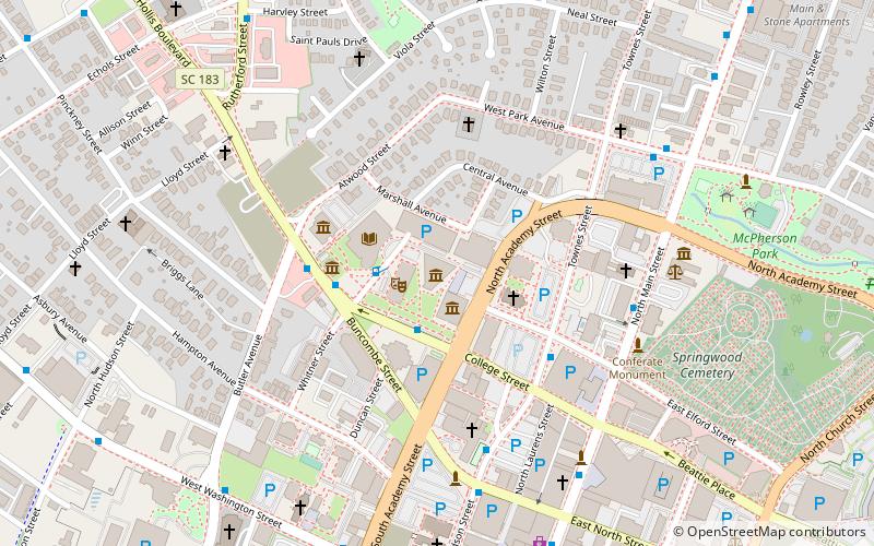 Greenville County Museum of Art location map