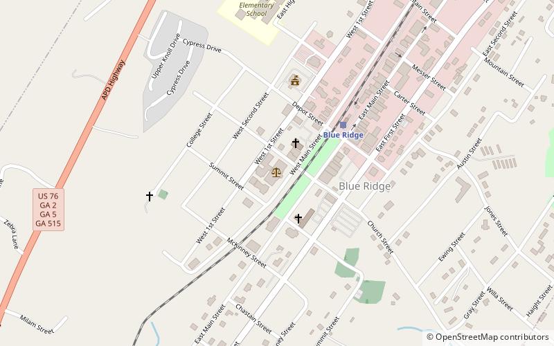 Fannin County Courthouse location map