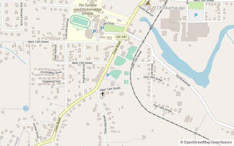 Chickamauga Historic District location map