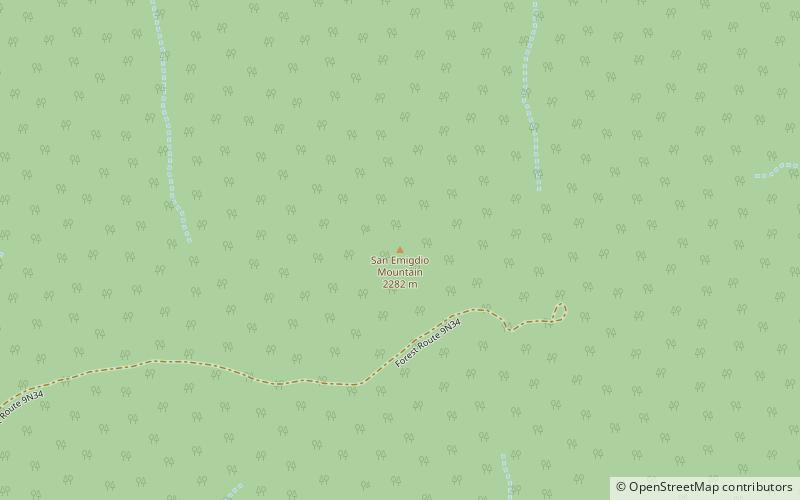 san emigdio mountain bosque nacional los padres location map