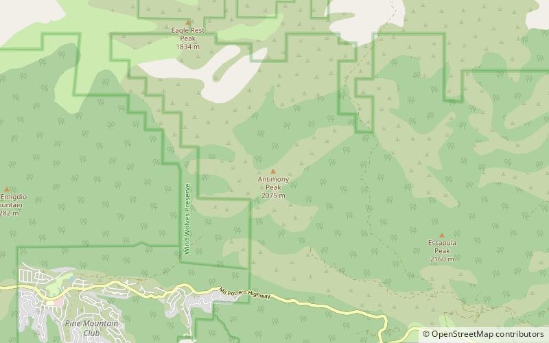 Antimony Peak location map