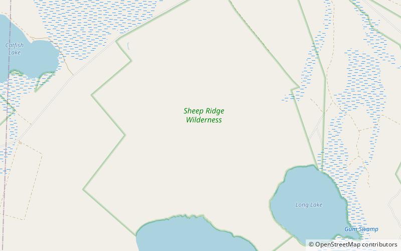 sheep ridge wilderness location map