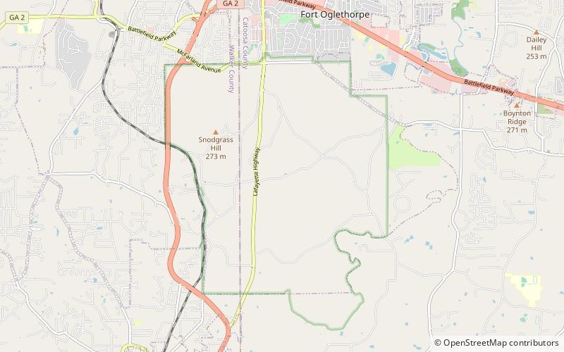 Chickamauga and Chattanooga National Military Park location map