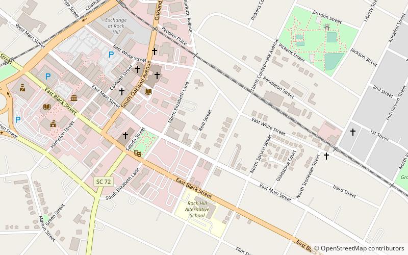 Reid Street–North Confederate Avenue Area Historic District location map